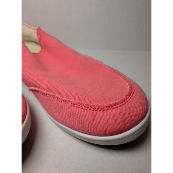 Vionic Beach Canvas Slip-On Sneakers Malibu Womens Sz 11 Coral Pink Comfort Shoe - Picture 6 of 15
